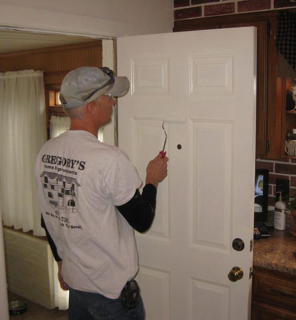 Painting an interior door